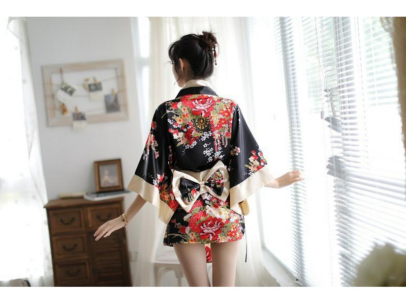 Plus Size Sexy Japanese Kimono Lingerie for Playful Role Play