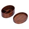 Oval Shape Bento Box Wooden Sushi Lunch Box Food Storage Container for Adult Student Worker