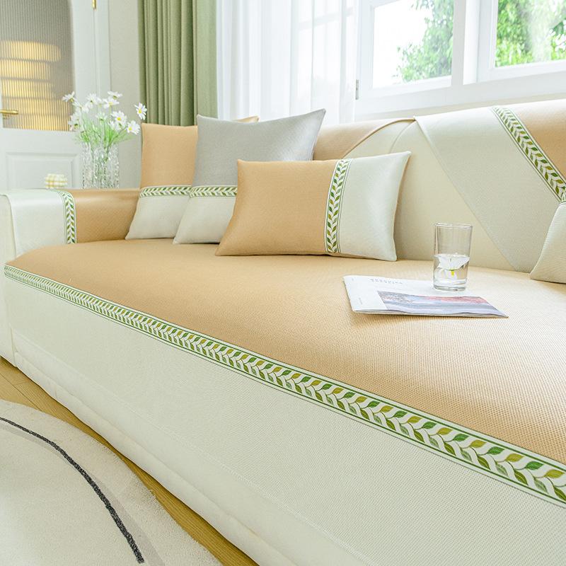 Fresh Sofa Cushion Summer Ice Silk Summer Mat Non-Slip Cover Cover Towel Sofa Towel