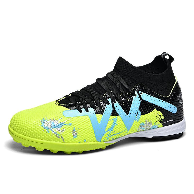 2025 New Neymar Avocado Graffiti Color Scheme Boys and Girls Youth Tendon Sole Football Shoes