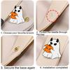 Festive White Specters And Pumpkin Design Alloy Pin Halloween Party Decoration Costume Jewelry
