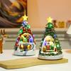 Christmas Tree Luminous Music Box Decorations Exquisite Resin Christmas Tree Desktop Ornaments Snow House Crafts Christmas Gifts