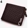 Men Faux Leather Zip Bifold Wallet Money Clip Card Holder Pocket Clutch Purse