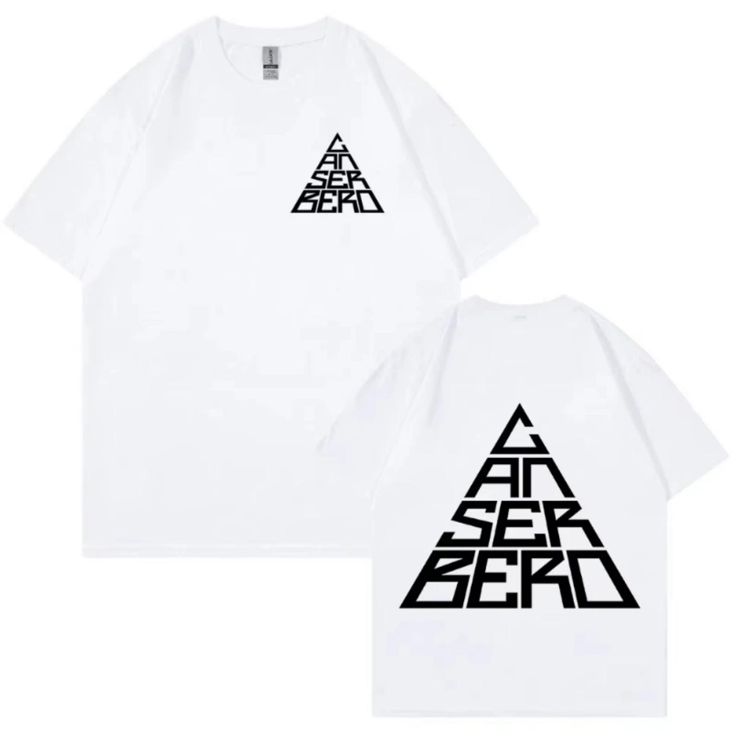 

Canserbero Logo Graphic T Shirt Men s Women Fashion Vintage Short Sleeve T-shirts Cotton Oversized T Shirts Tops Streetwear S чёрный