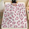 1Pc Leopard Print Print Flannel Blanket, High Quality Comfortable for All Seasons, Home Decor, Warmth and Comfort, Perfect for Christmas Gifts W15