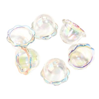 50Pcs Glitter Wind Bell Spacer Jellyfish Beads Ornament Diy Decoration Phone Chain Ornament Making Accessories Handmade Charms