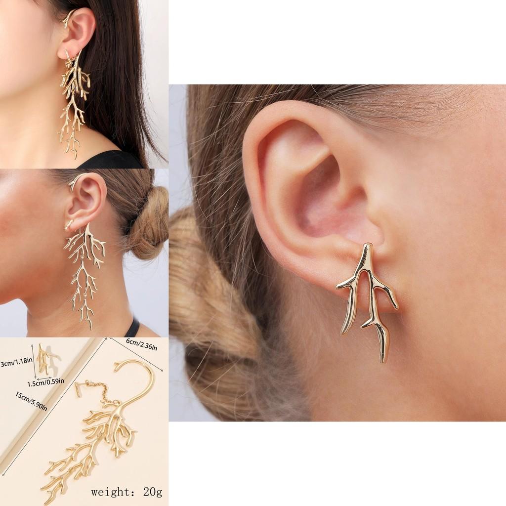 Coral Animal Design Alloy Earrings For Women Trendy Spring 2025