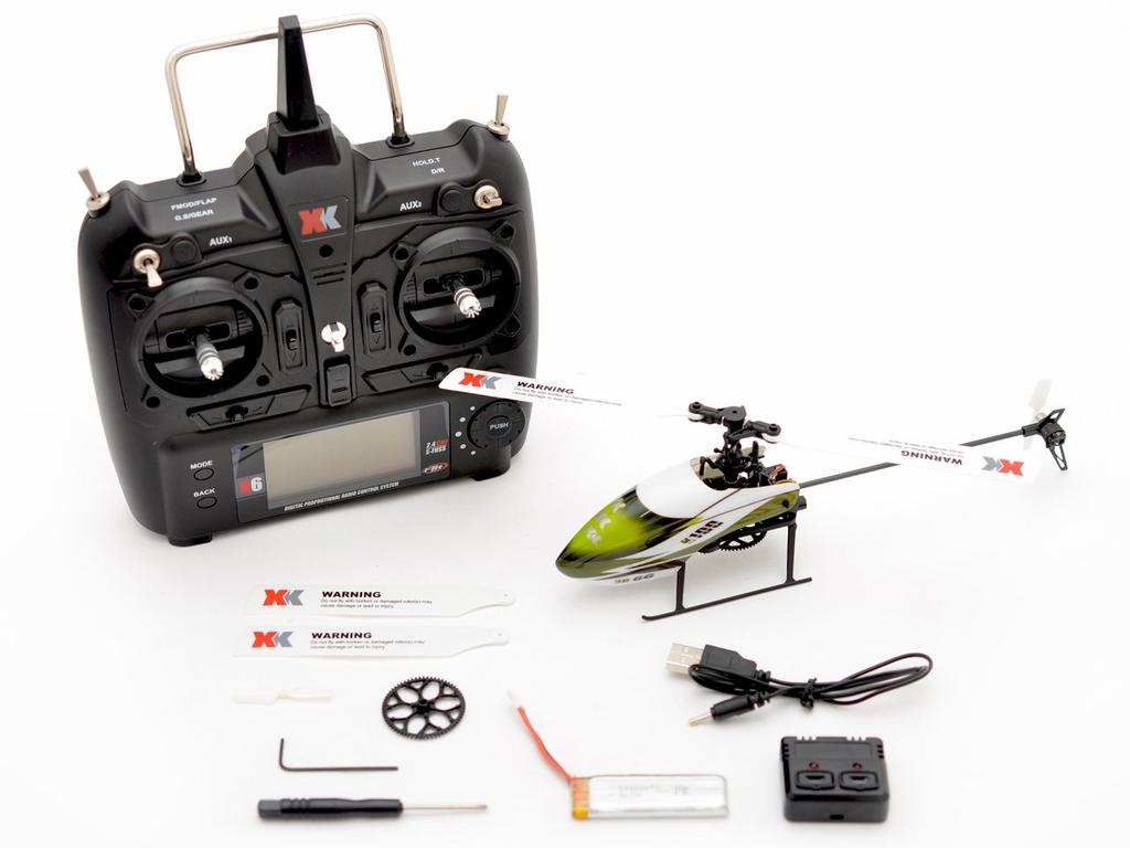 Hitec XK K100 RTF Sistem 3D6G Oficial Japonez Sub Standarde Tehnice Radio Micro Fără Înregistrare Kit K100RTF, Elicopter cu 6 Canale 2,4 GHz,