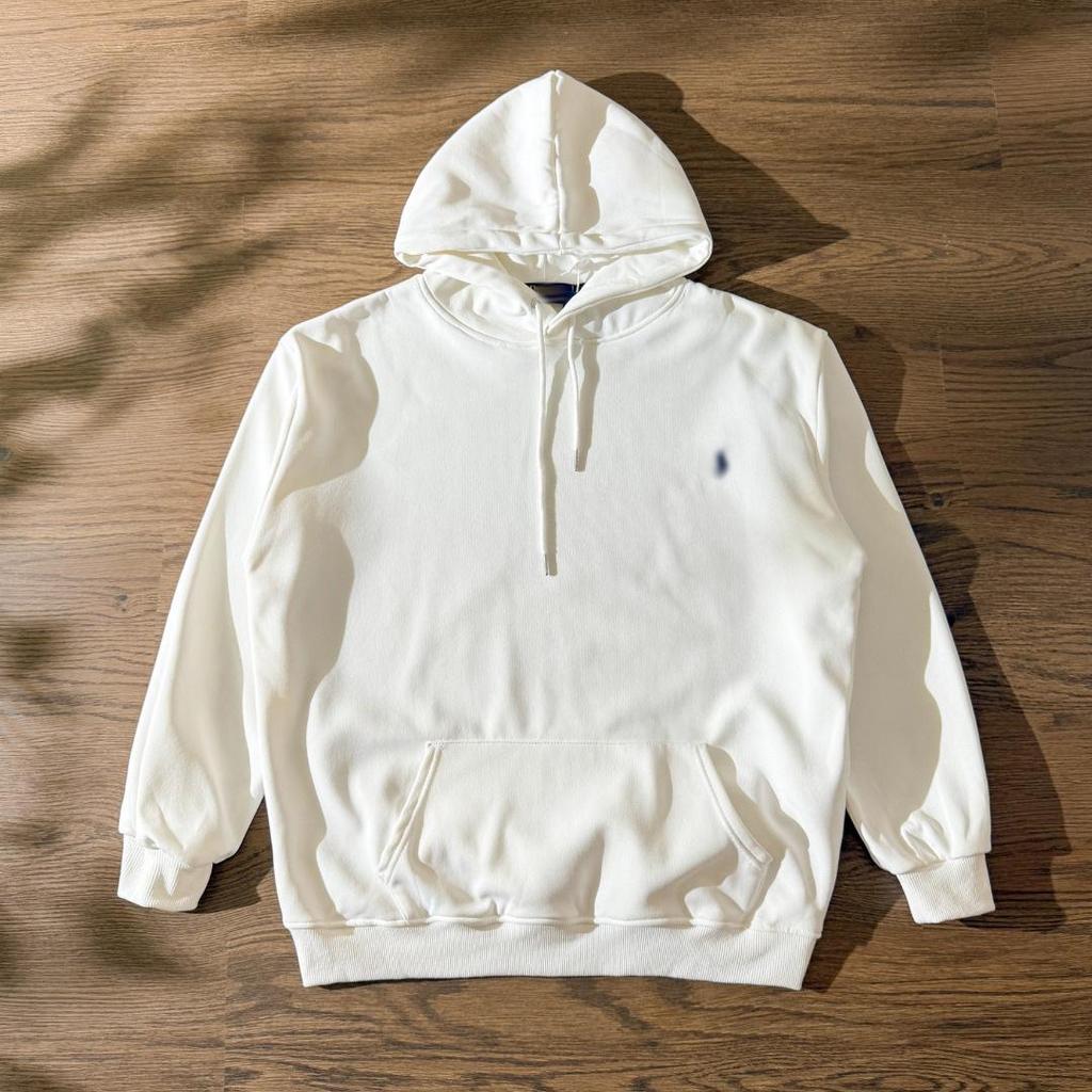 Unisex Klasyczna Bluza z Kapturem Polo RL z Haftem do Noszenia na Zewnątrz na Co Dzień