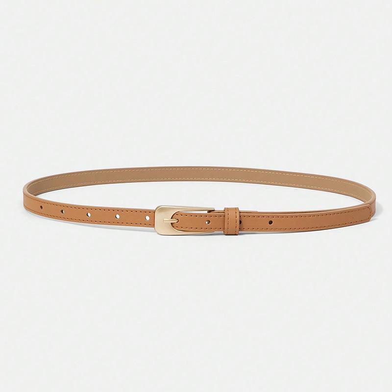 Women's Versatile Casual and Daily Matching Belt Clothing Accessories PU Clothing with Women's Thin Belt