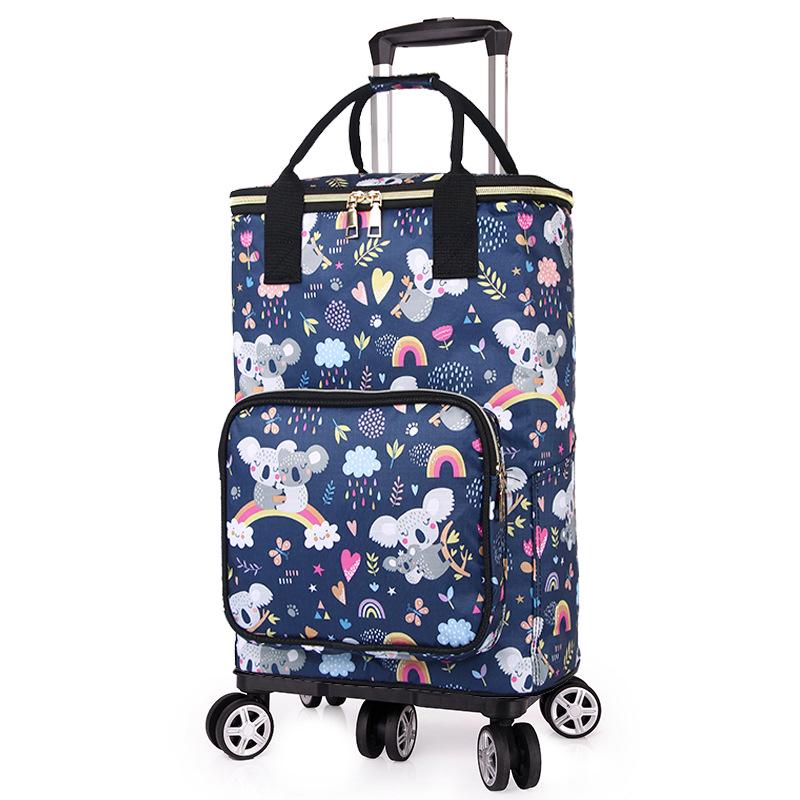 Faltbarer Einkaufswagen für Senioren mit großem Fassungsvermögen und tragbarer Aufbewahrungstasche