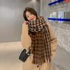 Houndstooth Plaid Ins Scarf Women's Autumn and Winter New Korean Version Versatile Student Shawl Warm Scarf Men's Trend