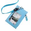 Leather Business Student Office School Supplies Neck Strap Badge Holder ID Card Holder with Lanyard Bus Cards Cover Coin Purse