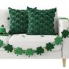 Patricks Day Throw Pillow Covers Green Shamrock 18x18 Inch Set of 2 Cushion Cases for Bedroom Sofa Holiday Festivals