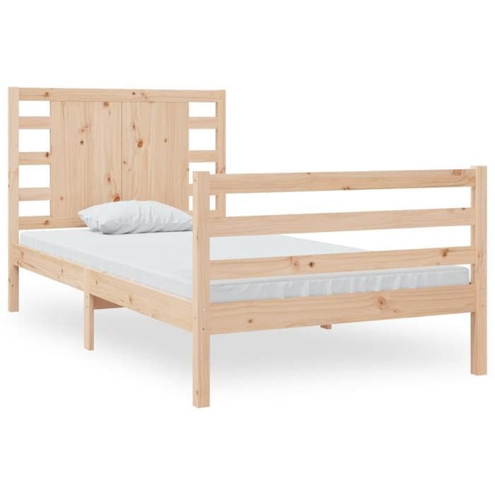 VidaXL Cadre de lit Bois de pin massif 90x190 cm Simple 3104248