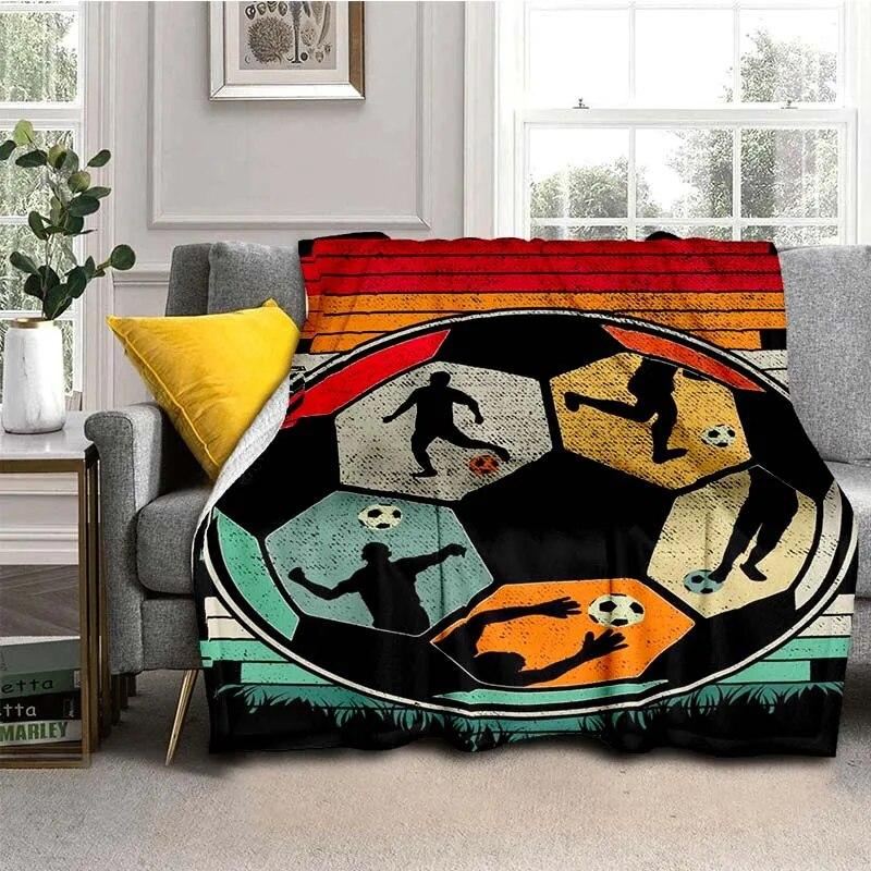 3D Print Football  Blanket For All Season,Warm and Soft Blanket  For Couch Sofa Office Home Travel Camping Birthday Gift