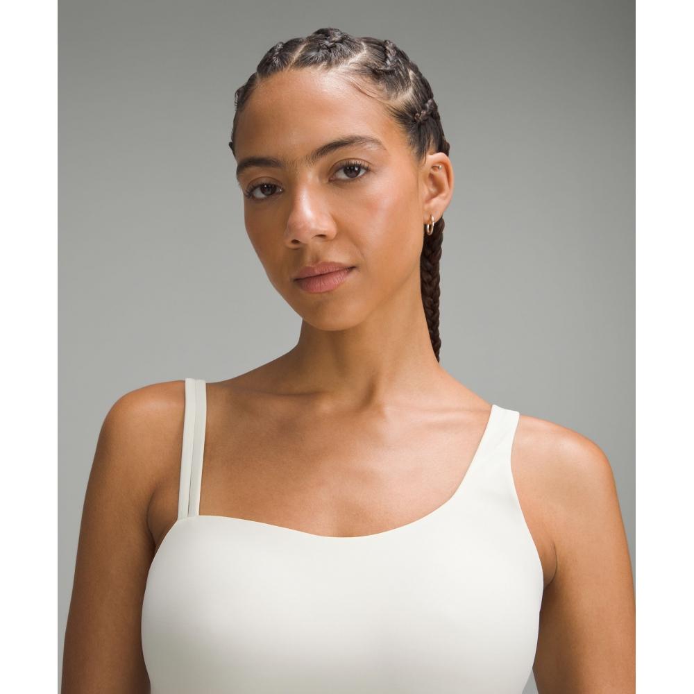 Lululemon Soft Foam Cup Asymmetrical Bra  Light Support  D DD Cup Bone