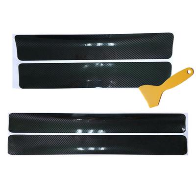 Threshold Carbon Fiber Stickers (4 pcs)-5D Bright Black