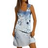 Women's Casual Ruched Daily Date Going Out Fashion Print Basic Sleeveless Loose Fit Dress