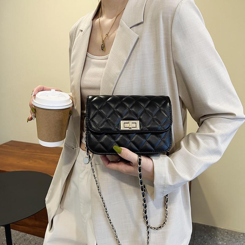 Minimalist Pu Chain Strap Small Square Bag For Daily Casual Use