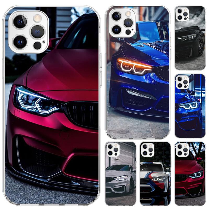 Blue Red Car for B-Bmw Phone Case for Iphone 16 15 14 13 12 Mini 11 Pro Max 16E X XS XR 7 Plus 8 SE 2020 Soft Funda Print Shell