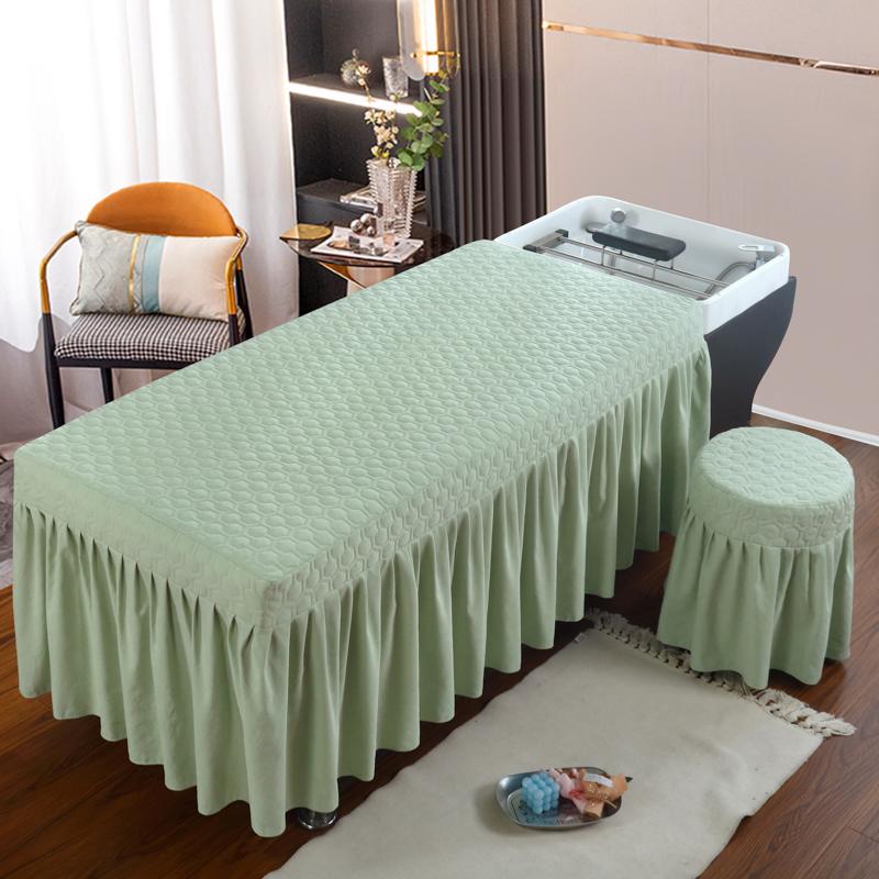 Beauty Salon Bed Skirt Hair-washing Bed Cover Massage Table Bed Cover Sheet Bedskirt SPA Treatment Table Cover