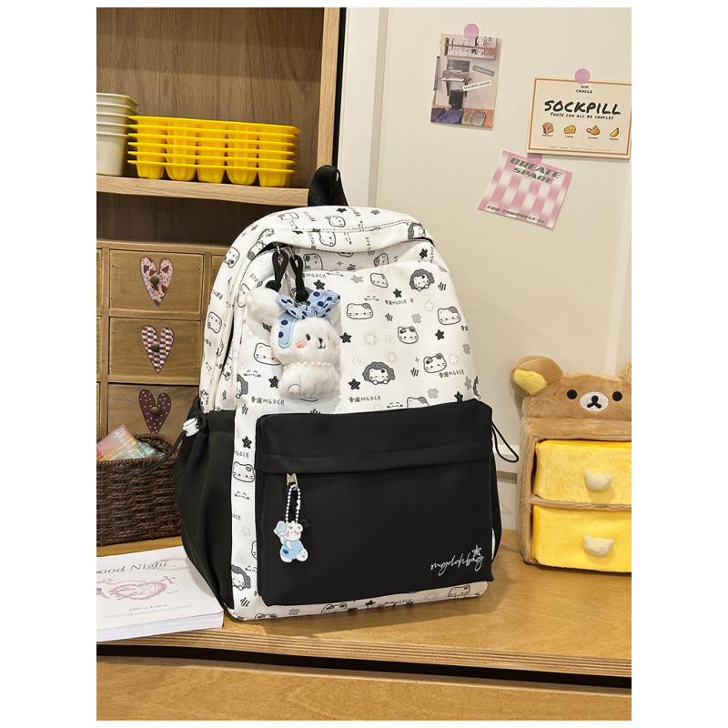 Schoolbag French Cream Wind Girl Cute Cartoon Backpack Primary and Secondary School Campus Versatile School Bag Children's Lightweight Small Backpack