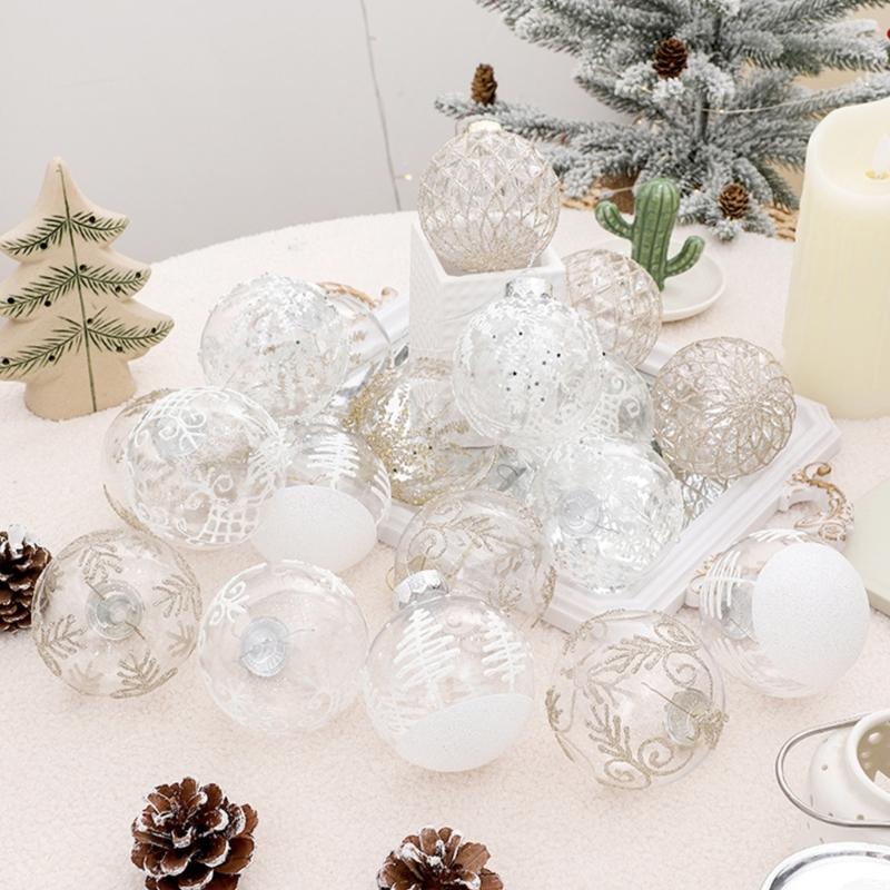 Colorful Christmas Tree Baubles Home Holiday Charm Christmas Baubles Set Stylish Tree Hanging Sphere Decoration