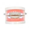 Ice Out Hip Hop Gold Teeth Jewelry Grillz Mouth Teeth Caps Top & Bottom Diamond Zircon Tooth Set Mens Women Vampire