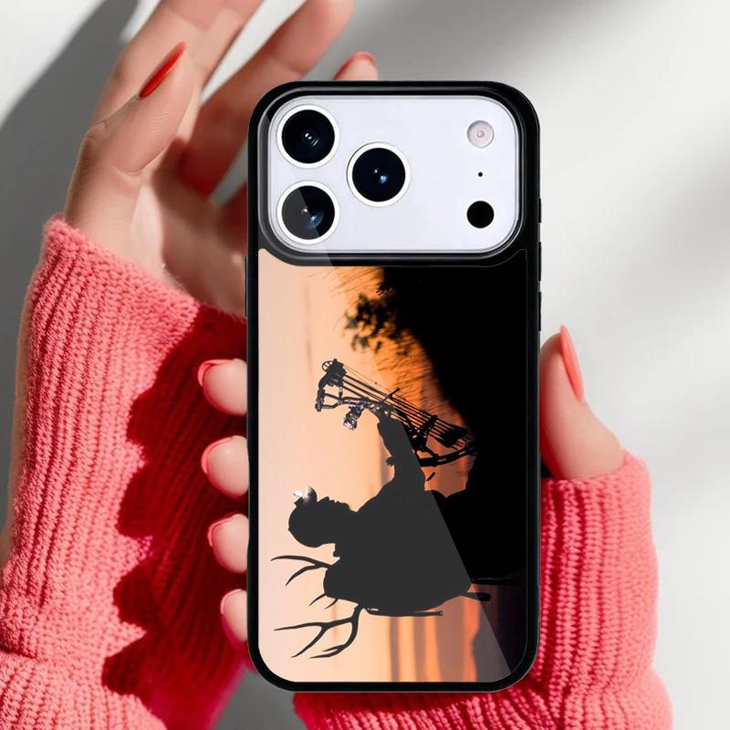 hunting Deer Sunset Phone Case for iPhone 17 16 15 14 13 Pro Max Back Cover for 12 11 Pro Coque