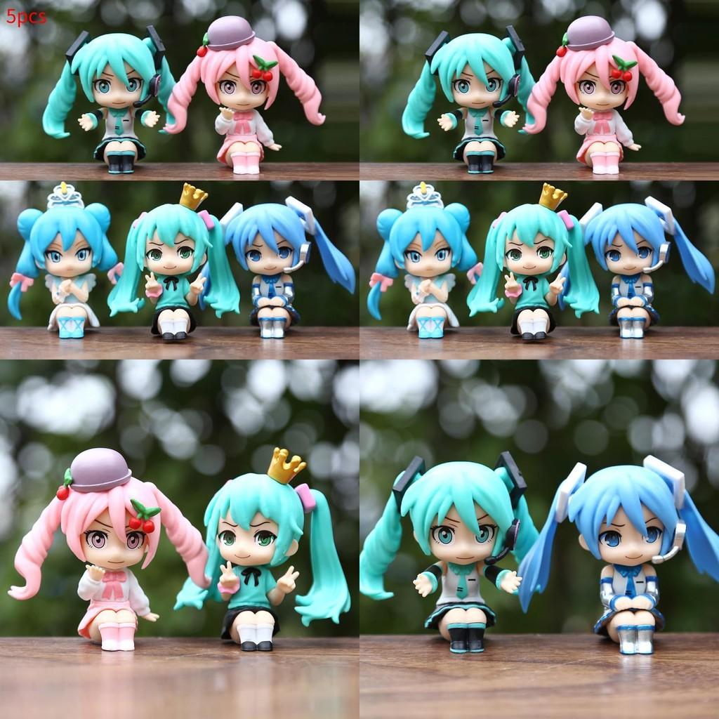 Charming Q Version Anime Girl Doll Collectible Pvc Figure Perfect For Car Decor