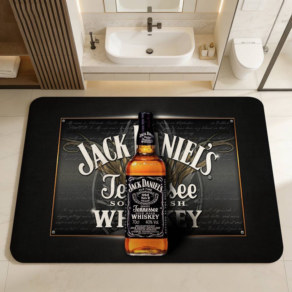 J-Jack D-Daniels LOGO Vloerkleed Scandinavische Stijl Huis Deurmat Badkamer-Toilet Matten Slaapkamer Hotel Decor Mat