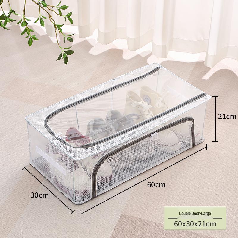 Caja de Almacenamiento de Ropa Plegable con Ventana Única, Gran Capacidad, a Prueba de Polvo y Humedad