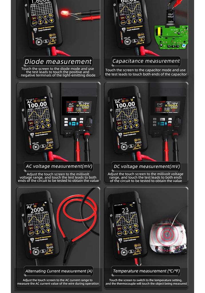 In-Stock HD Infrared Thermal Imaging Multimeter - Multifunctional High-Precision Electrician Tool for Power Maintenance