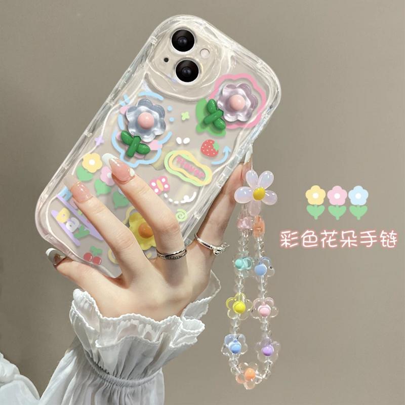 3D Flowers Animals With Bracelet New Phone Case For Infinix Hot Note Zero GT 50 40 30 Smart 9 Play Pro Plus Camon30 4G 5G Cover