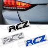 SQOB1 Metal 3D Para Peugeot RCZ Insignia Letras Tricolor Francesas Logo Pegatina de Carrocería para Maletero Trasero de Coche Emblema de Rendimiento GT LINE Accesorios