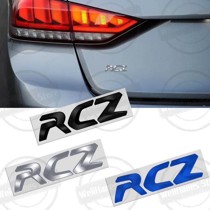 SQOB1 Metal 3D Para Peugeot RCZ Insignia Letras Tricolor Francesas Logo Pegatina de Carrocería para Maletero Trasero de Coche Emblema de Rendimiento GT LINE Accesorios