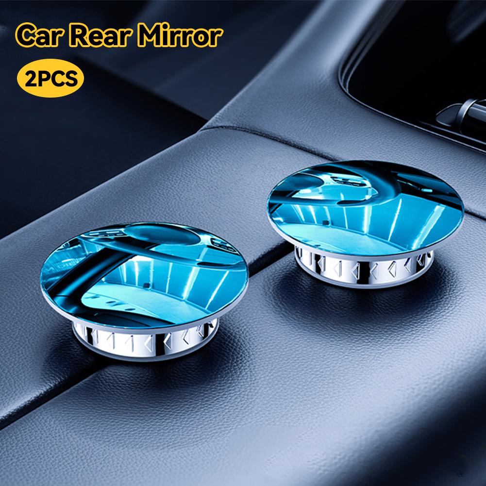 Car Blind Spot Rear View Mirror Wide Angle 360 Degree Adjustable Small Round Mirror Car Reverse Auxiliary Rearview Convex Mirror