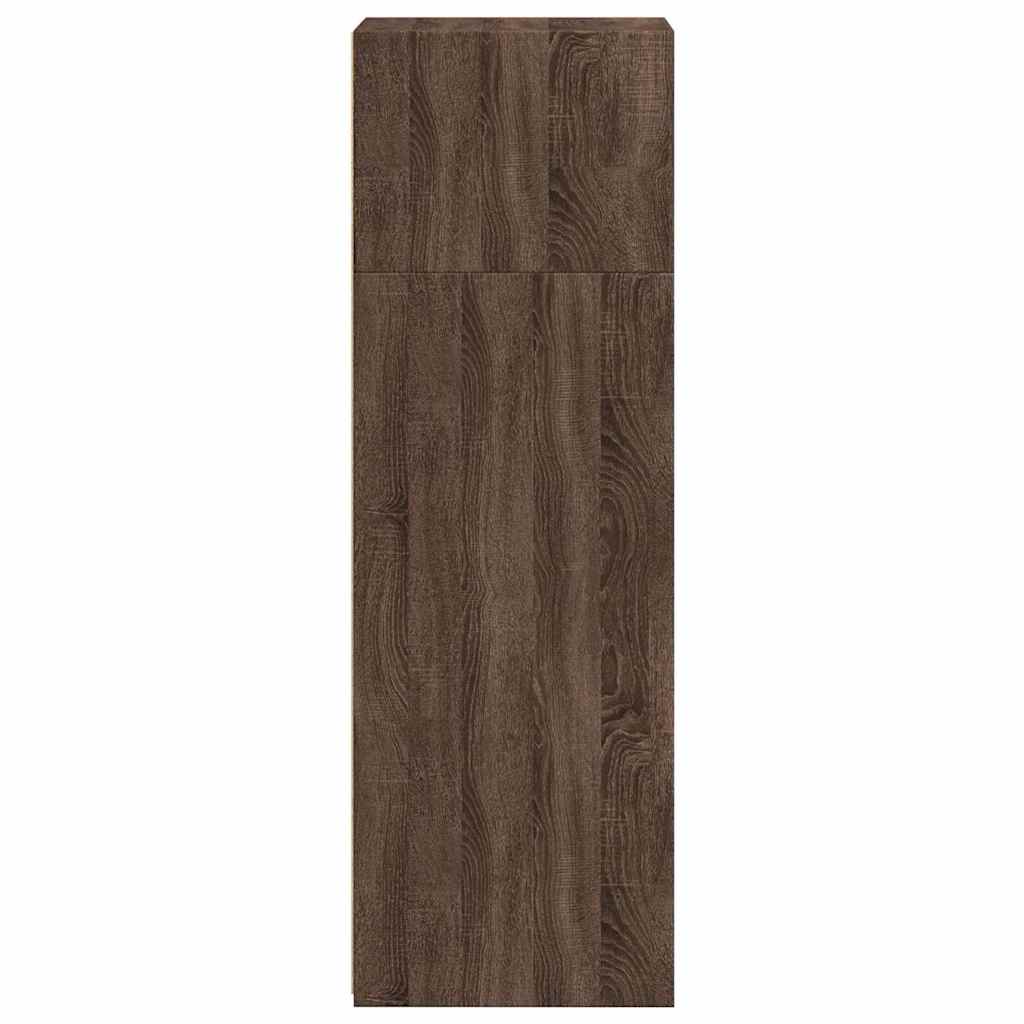 Highboard in Brown Oak Look 40 x 41 x 124 cm Engineered Wood