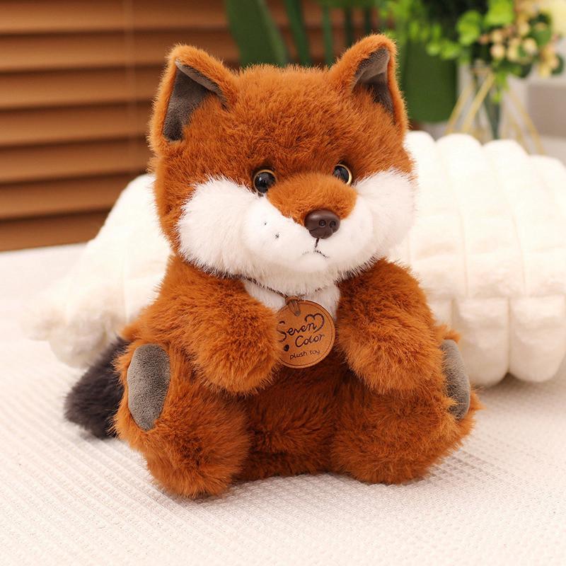 Plush Fox Little Toy Cartoon Stuffed Animal Doll Bedroom Decoration Gift Kids