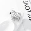 1Pcs Fashion Pearl Sheep Themed Animal Brooch Exquisite Unisex Jewelry for Men Women Work Wear Daily Decoration