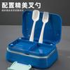 Lunch Box Termica in Acciaio Inossidabile per Bambini, 2 Scomparti, Ermetica, Contenitore Bento, per Scuola, Ufficio, Picnic