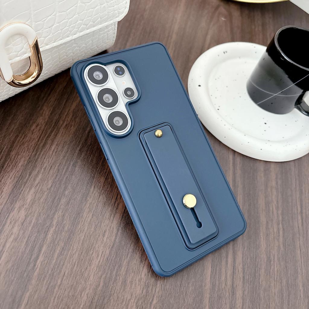 Luxury Business Phone Case for Samsung S26 Ultra S25 Plus S24 S23 S22 Shockproof Slim Fit Wrist Strap with Stand Design Cover