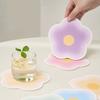 Flower Leather Coasters Heat Insulating Placemats Anti-scald Non-slip Pans Mat Creative Household Gradient Color Table Mats