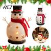 Holiday Celebration Supplies Christmas Snowman Candle Holder, Iron Tealight Stand for Tabletop Decor, Metal Holder Dinner Festive Centerpiece