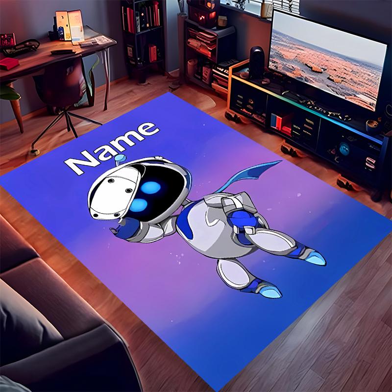 Custom personalization Astro Bot Print Area Rug - Soft, Washable Non-Slip Indoor Mat,Living Room,Home&Office Decorative Rug
