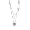 New Temperament Round Brand Angel Female 925 Sterling Silver Jewelry Personality Double Cross Pendant Necklaces TYB367