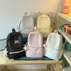 Schoolbag Milk White Polka Dot Backpack ins Niche Middle and High School Elementary School Bag Women's Lace Light Casual Backpack