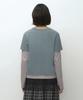 MUSINSA STANDARD WOMAN [Ohesio Collaboration] Layered Long Sleeve T-Shirt [Mint Gray]