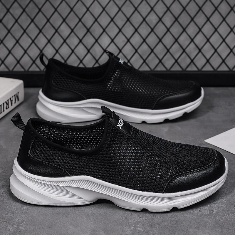 YRZL New Men Sneakers Men Loafers Summer Walking Shoes Fashion Breathable Mesh man Casual Shoes Men Flat Size 38-47 Walking Shoe